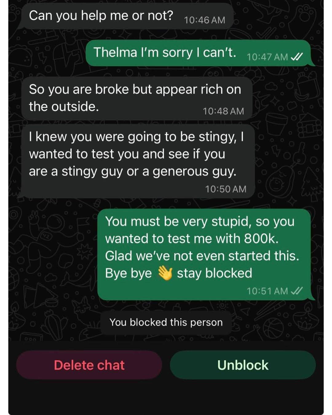 Woman called out for making inappropriate comment about her father