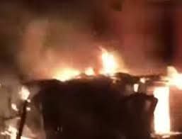 One de@d, another injured as snapped high-tension wire sparks fire in Kwara