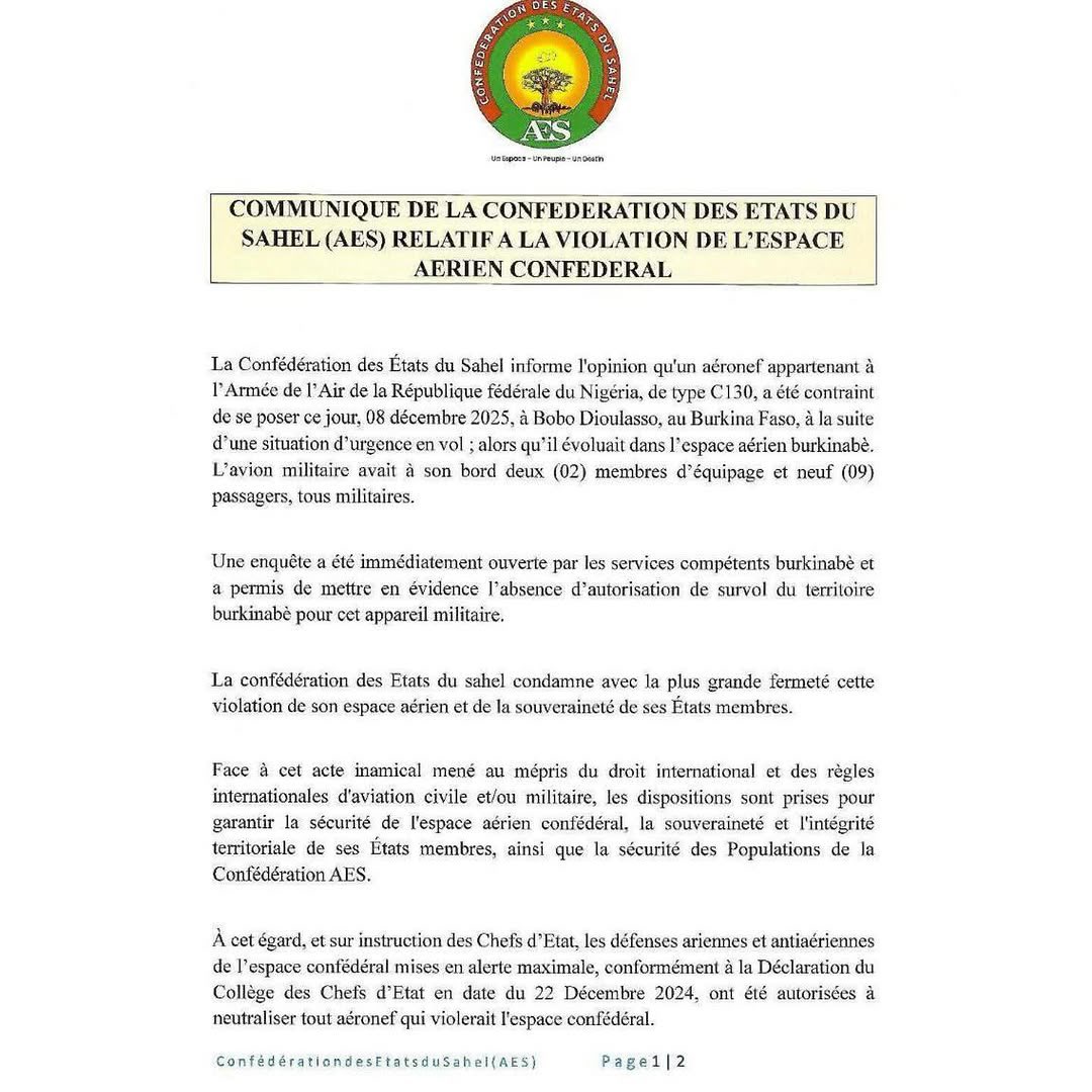 Burkina Faso detains 11 Nigerian soldiers, seizes Air Force C-130 after ?unauthorised? Airspace entry (Video)