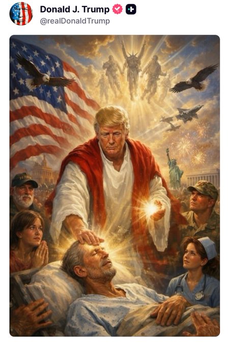 President Trump slams Pope Leo as ?weak? and posts bizarre image of himself as Jesus healing the sick