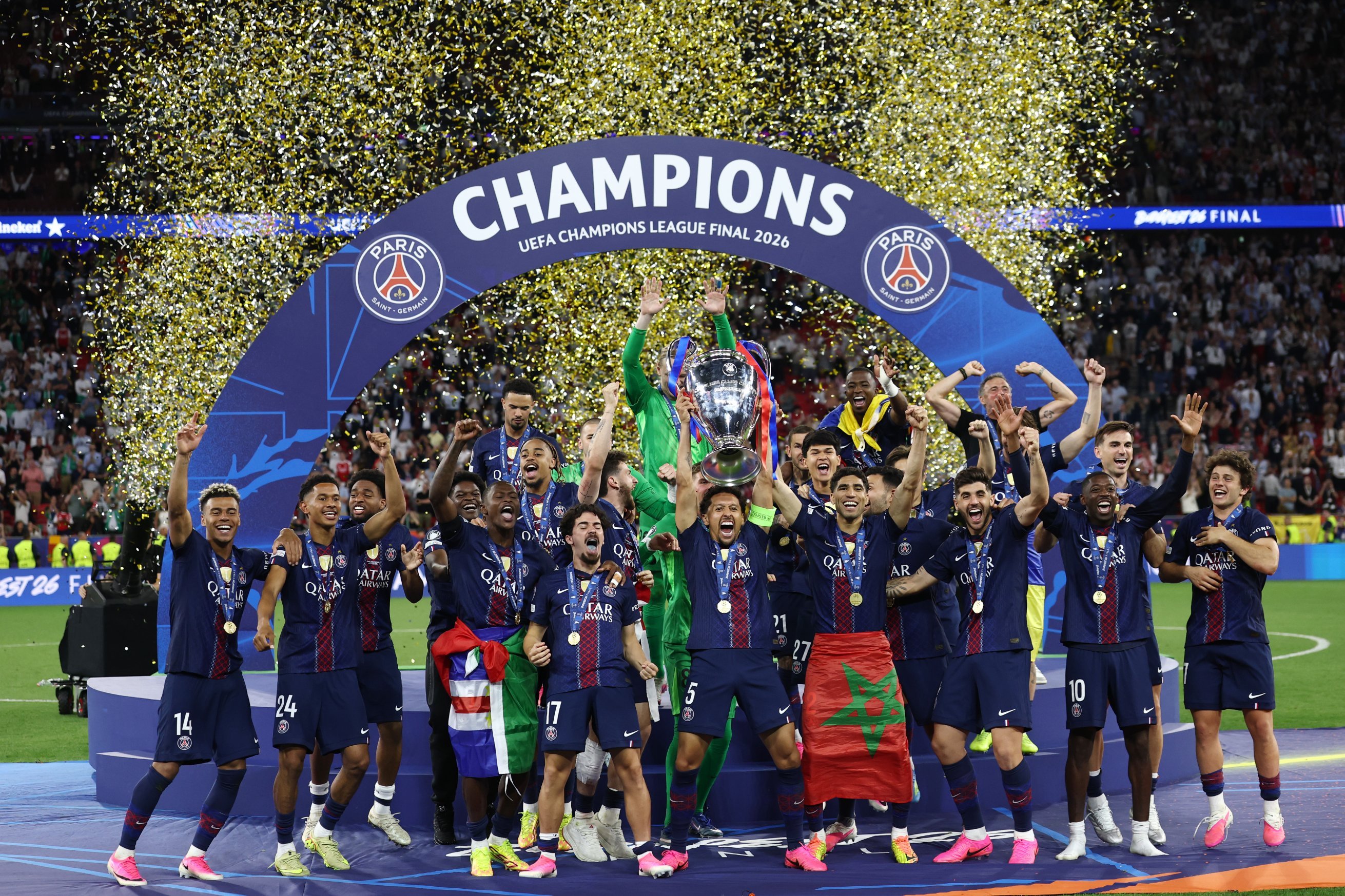 PSG beat Arsenal on penalties to retain Champions League title