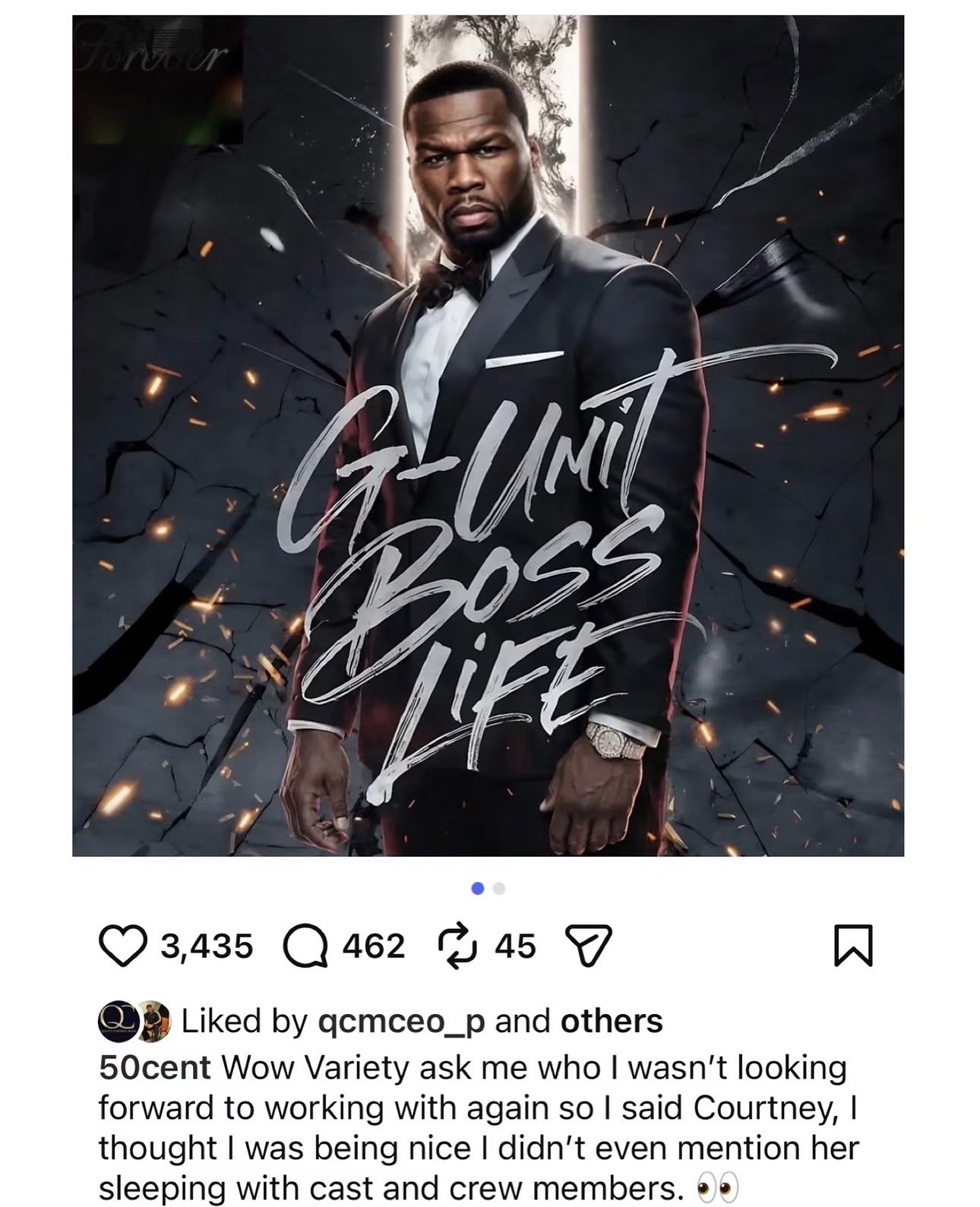 Rapper 50 Cent accuses Power Creator, Courtney Kemp of sleeping with Cast and Crew members
