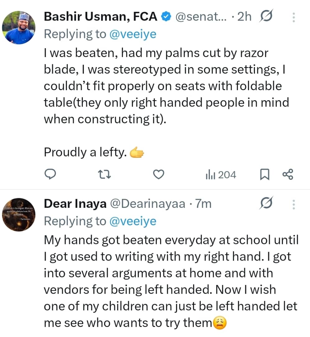 ?I was beaten and cut with razor for being left-handed? ? Nigerians react after BBNaija?s Vee speaks on growing up left-handed