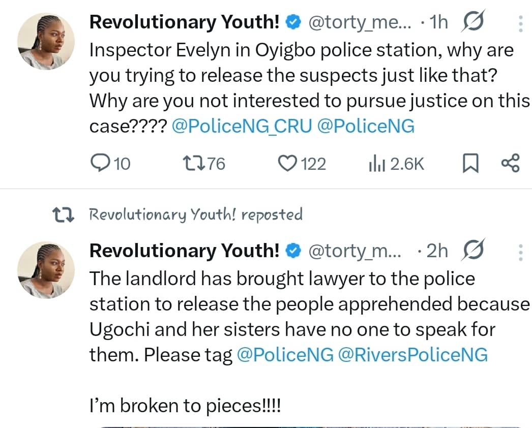 ?Justice for Ugochi? ? Outrage as young woman is reportedly r@ped and k!lled in Port Harcourt, family friend calls for police intervention