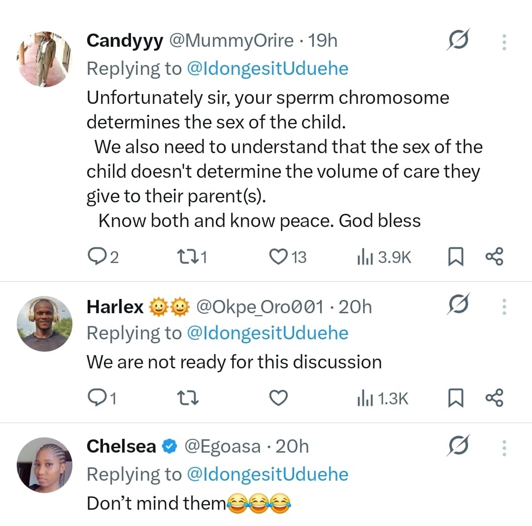 Nigerians argue online after man claims daughters dont count as real children