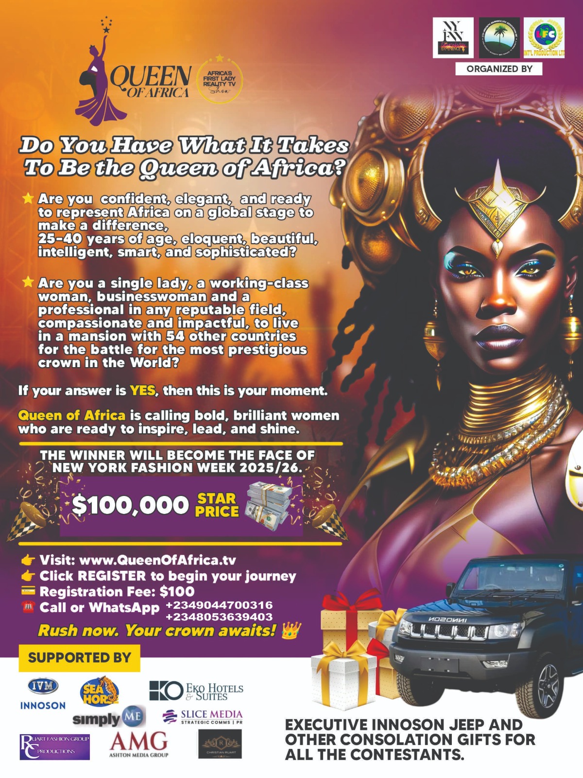 Africa Launches First-Ever ?Queen of Africa? Reality TV Show to Champion Women?s Empowerment and Continental Unity