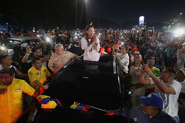 Venezuela opposition leader and Nobel Peace Prize winner María Machado returns home after 10 months in exile