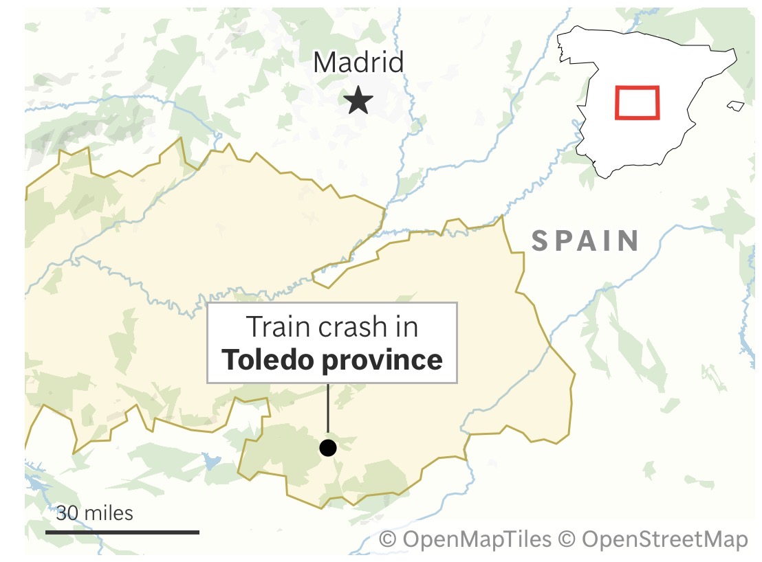 At Least 64 d3ad in high-speed train crash in central Spain (video)