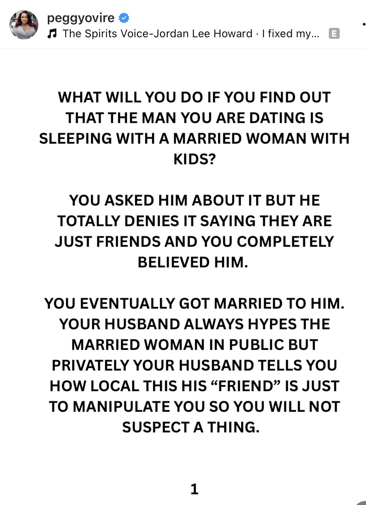 ?What would you do if your husband is cheating on you with a married woman?? - Actress Peggy Ovire raises eyebrows with cryptic post