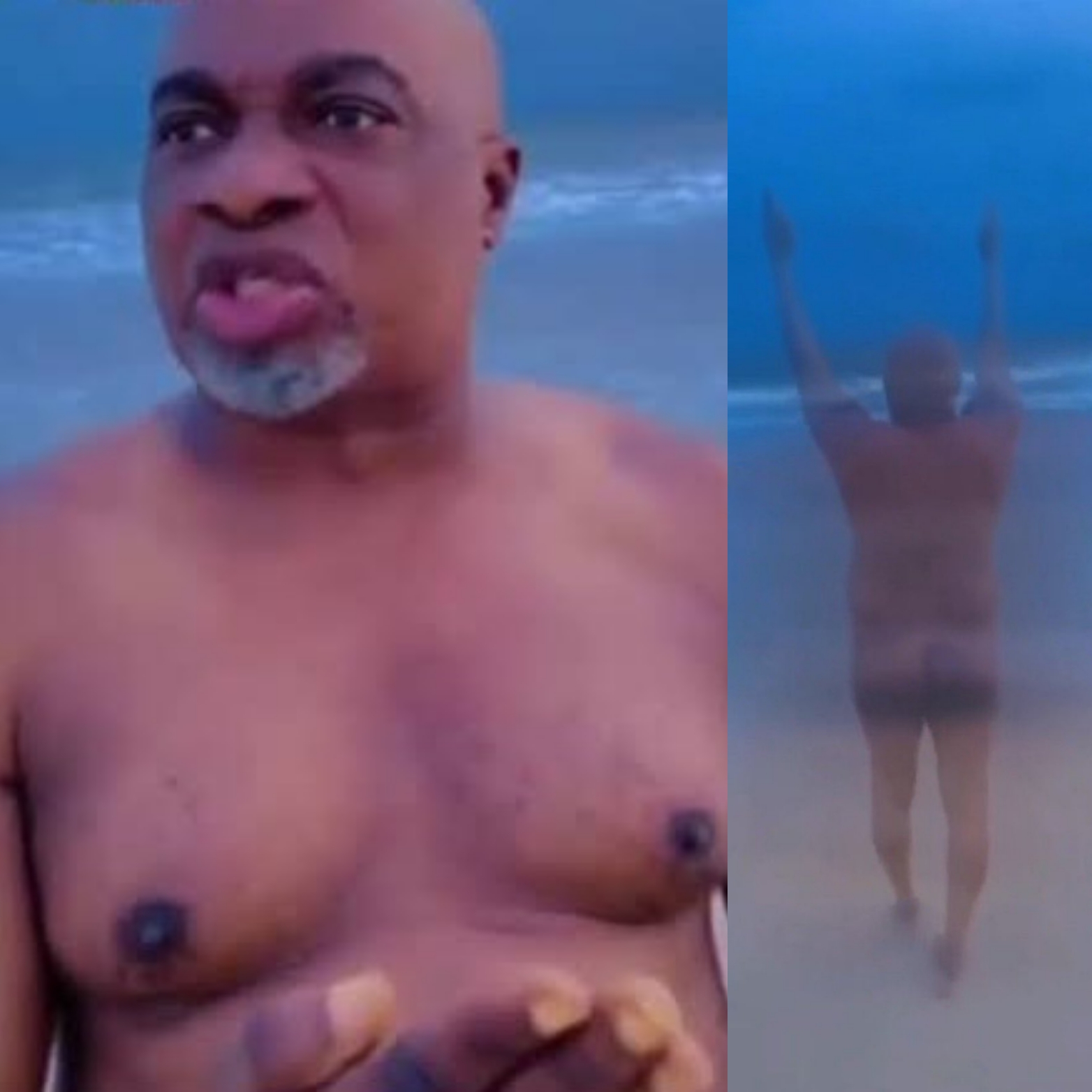 Actor Olaiya Igwe apologises to Nigerians after he went naked at a beach to campaign for Bola Ahmed Tinubu (video)