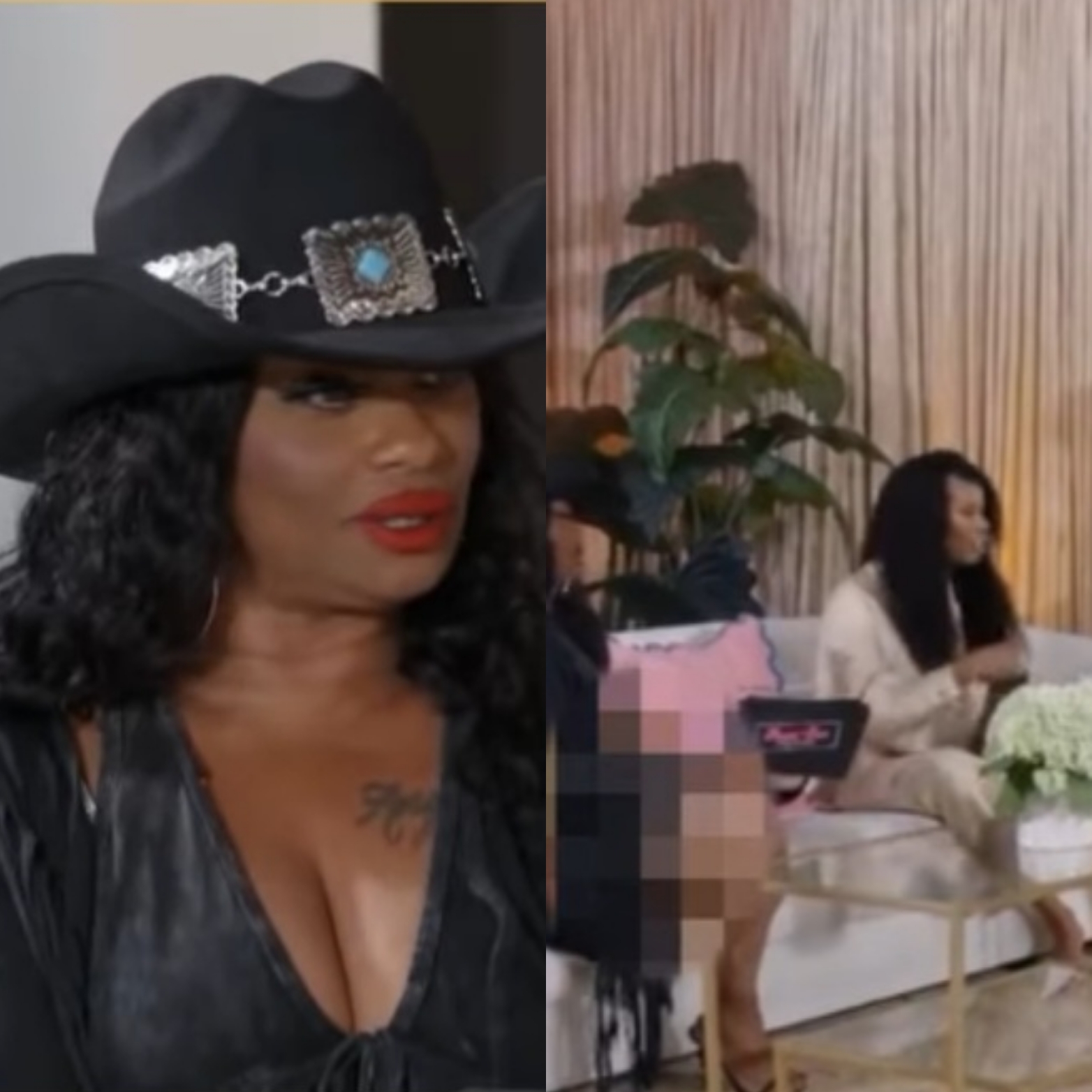 Blac Chyna's mother gets inappropriate as she flashes her b-its on TV to show she's as good as her daughter (video)