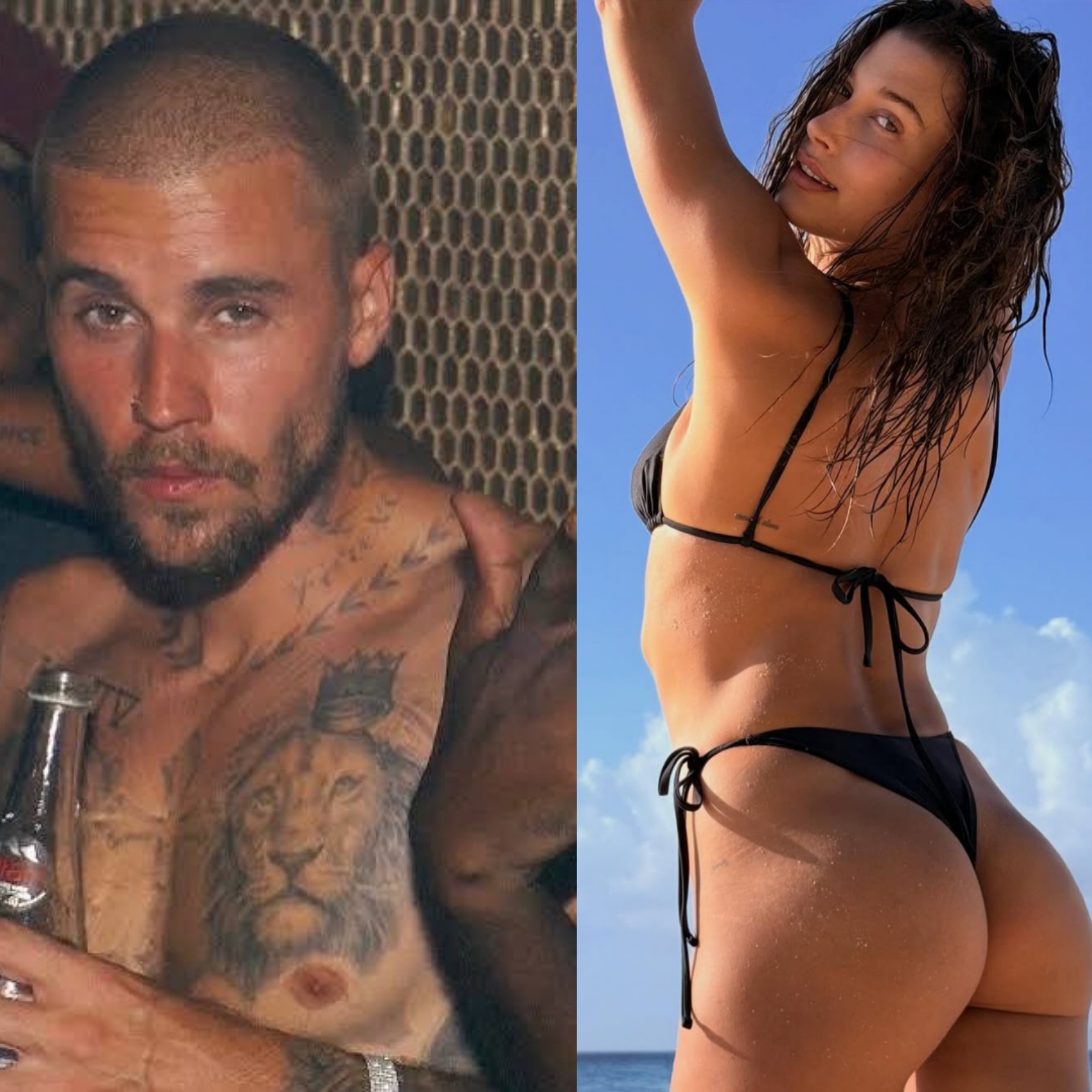 Justin Bieber reacts as wife Hailey shares bikini photos