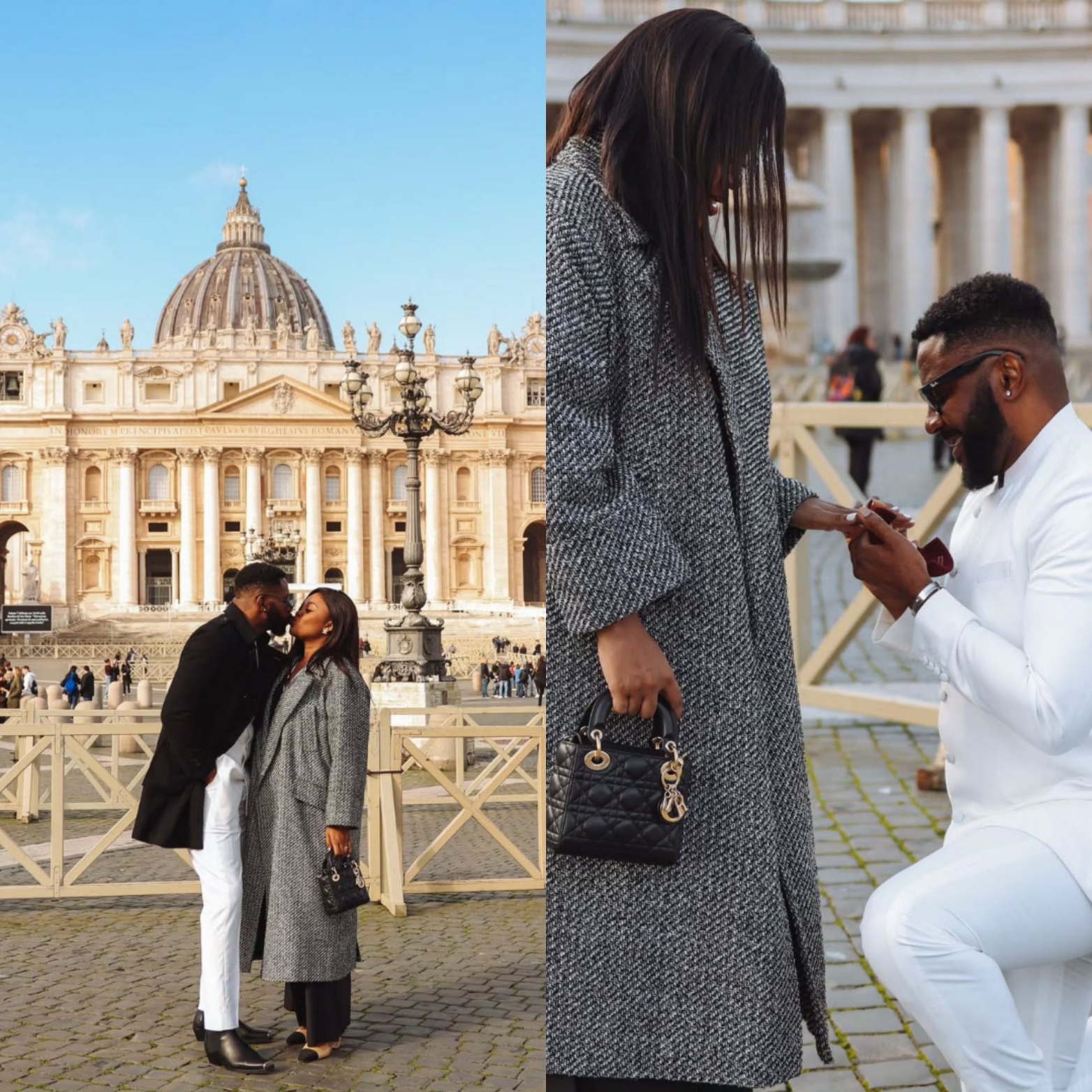 Ebuka Obi-Uchendu surprises wife Cynthia with reproposal in Rome on 10th wedding anniversary (photos/videos)