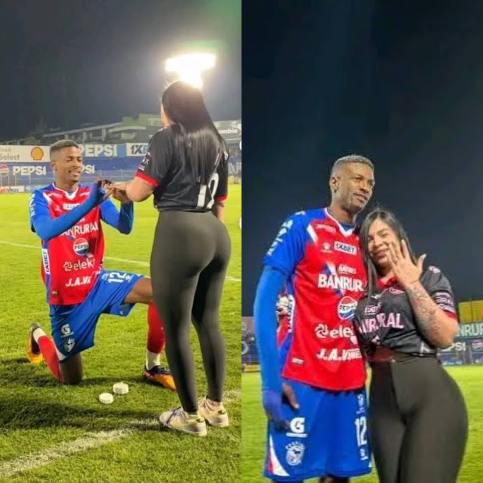 Footballer, Derrikson Quiros announces break-up with girlfriend three days after proposing to her on the pitch (video)