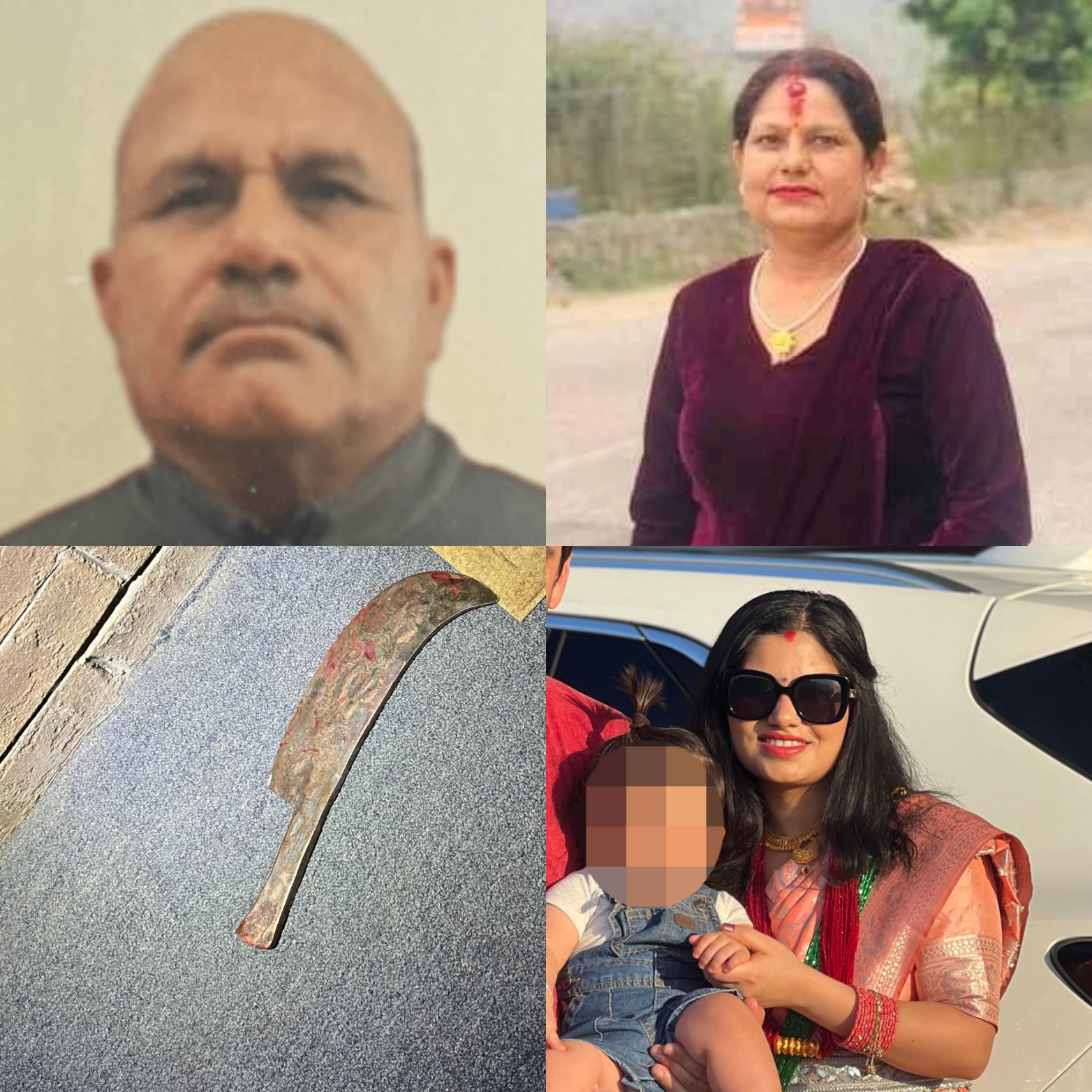 Dad shot by police while butchering his wife and daughter with curved dagger