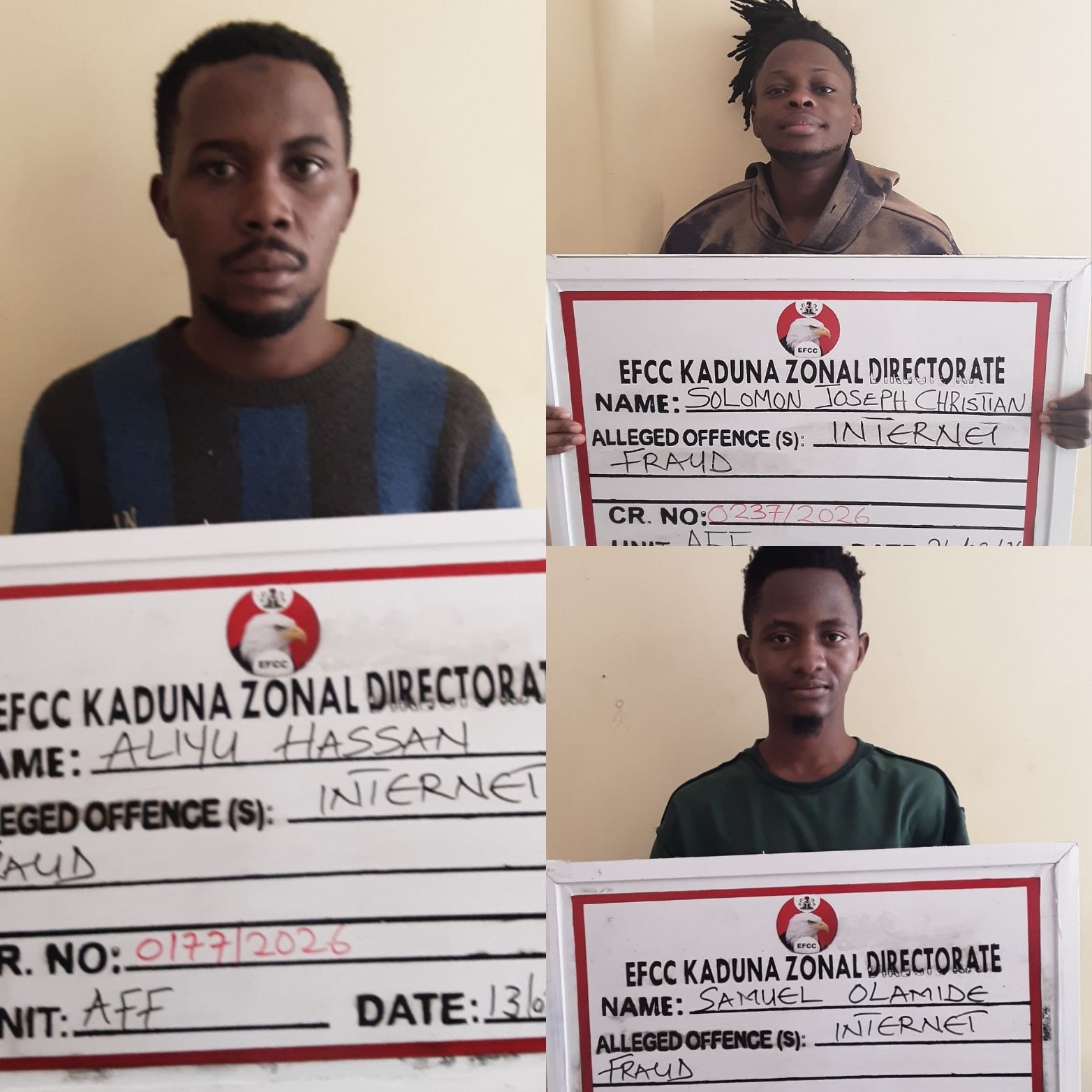 Three jailed, fined for Facebook, TikTok fraud in Kaduna