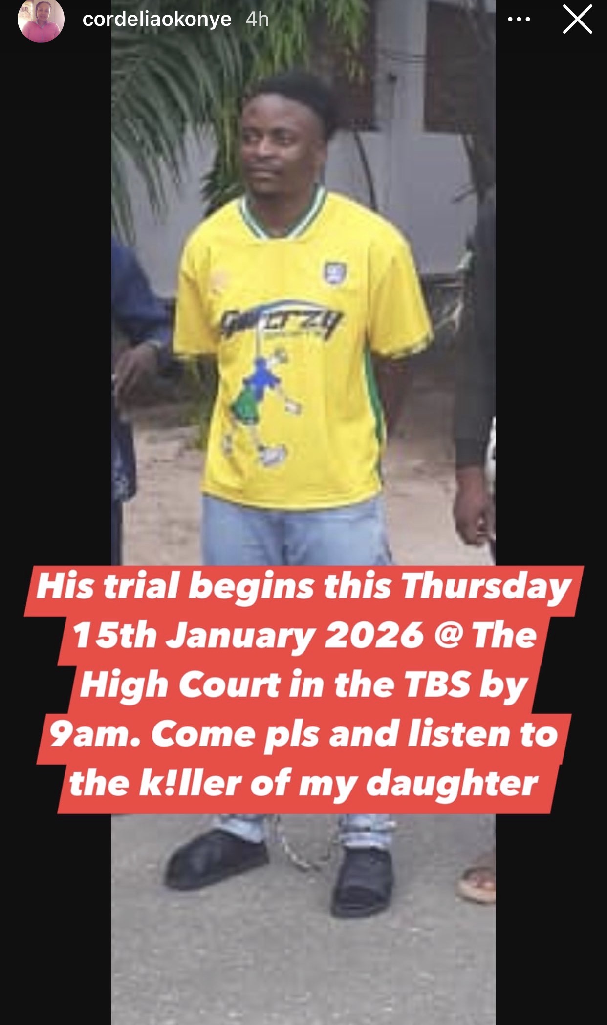 Update: Trial of Nigerian punter who allegedly k!lled social media influencer in Lagos begins this Thursday