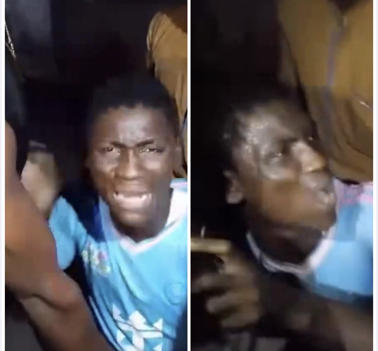 Lagos state govt taskforce arrests man caught attacking and demanding for money from motorist whose car broke down along the road