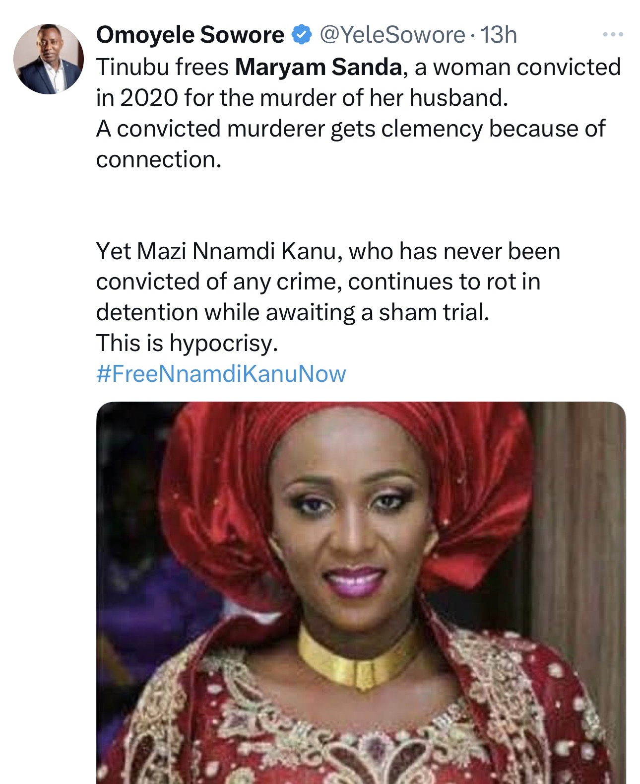 Nigerians react to reports of convicted husband k!ller, Maryam Sanda, receiving Tinubu?s presidential pardon
