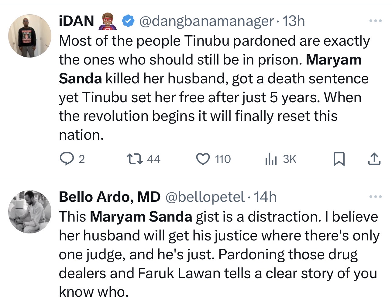 Nigerians react to reports of convicted husband k!ller, Maryam Sanda, receiving Tinubu?s presidential pardon