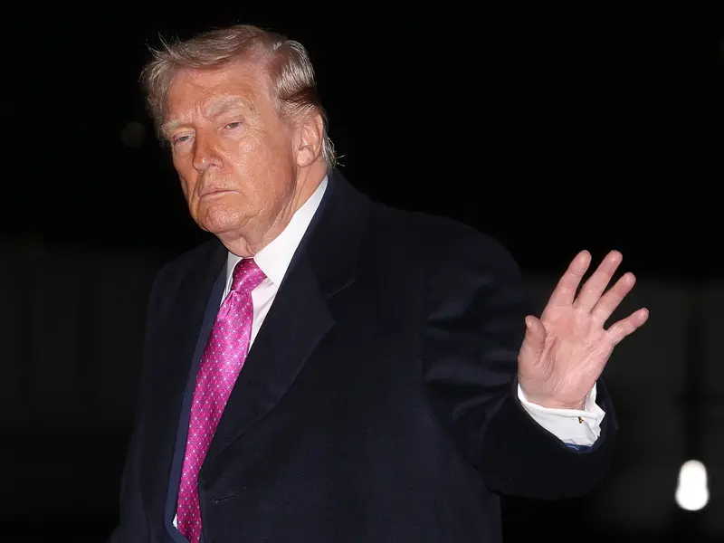 US President Donald Trump speaking at the White House.