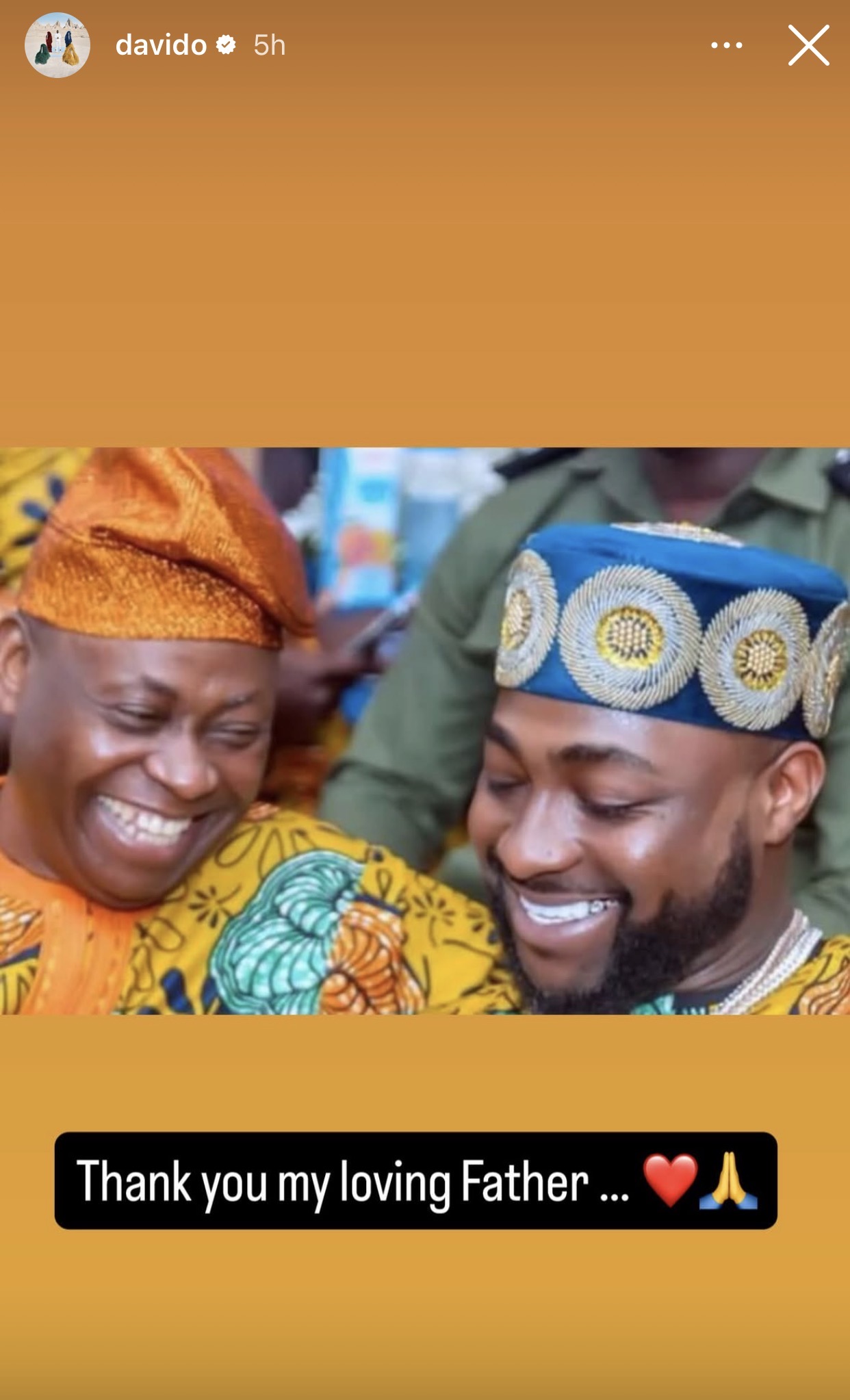 Davido thanks father for publicly defending him amid paternity drama