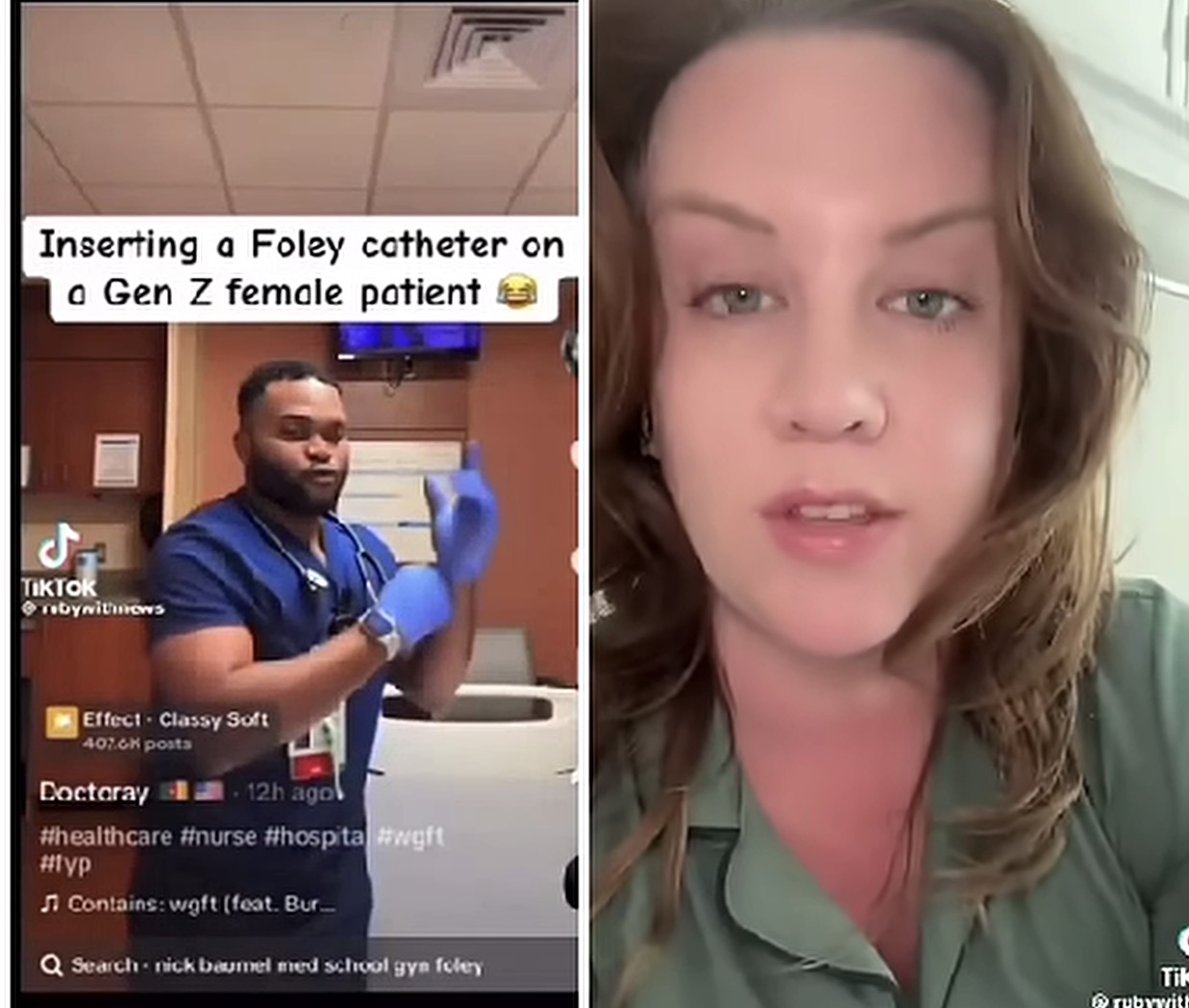 Man called out after posting inappropriate TikTok video about female patient