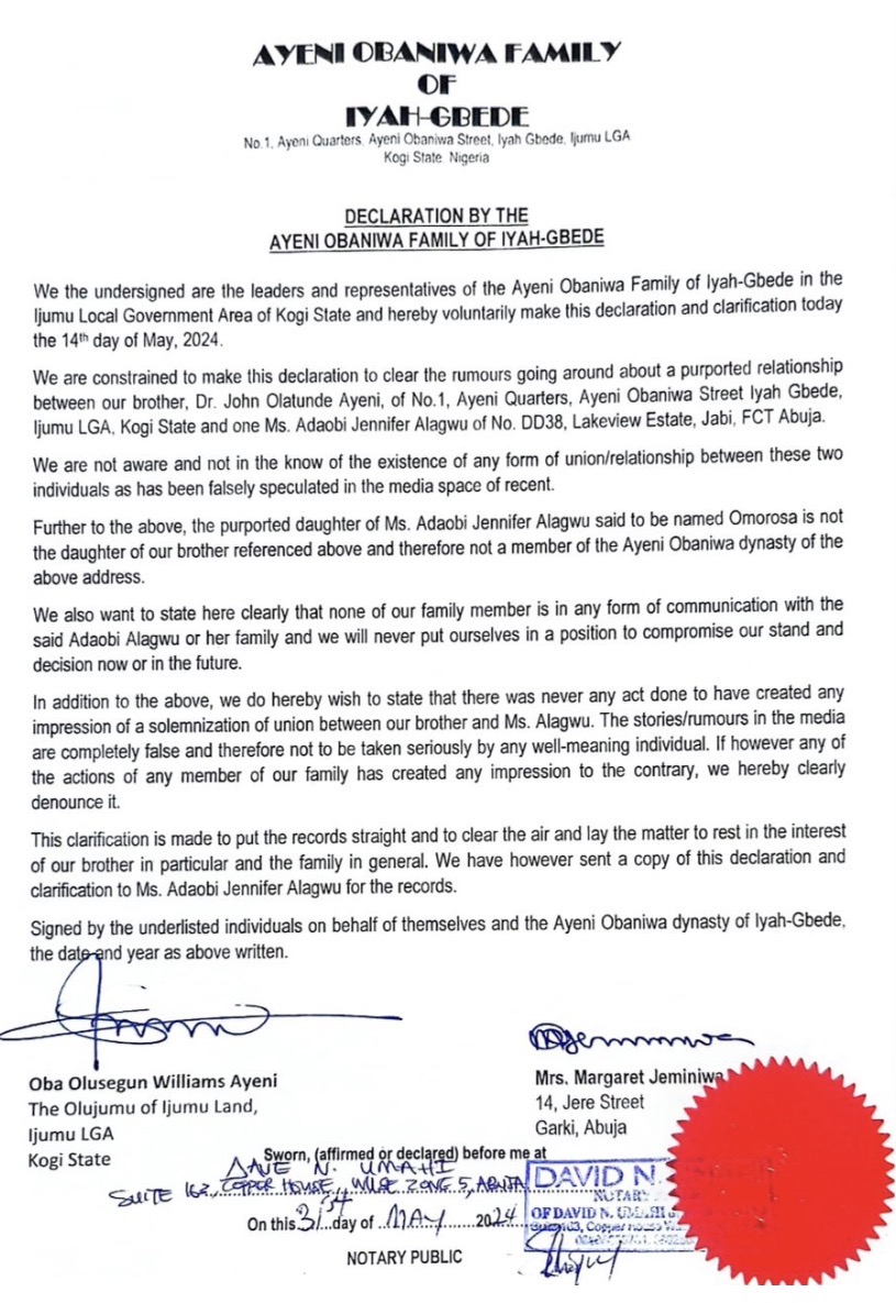 All The Times Tunde Ayeni Legally And Publicly Denounced Adaobi Alagwu (Details)