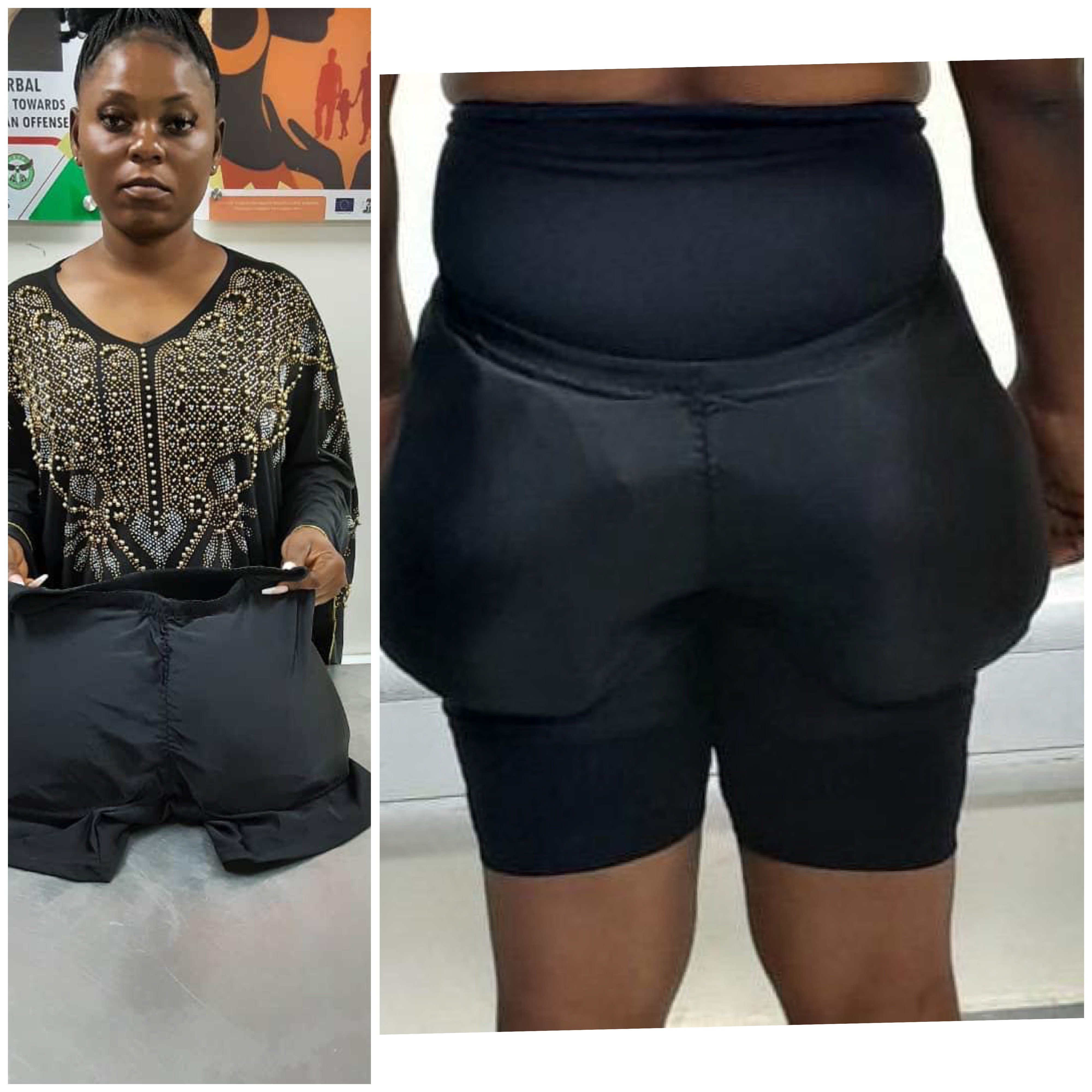 Businesswoman arrested for concealing 1.40kg meth in butt pad