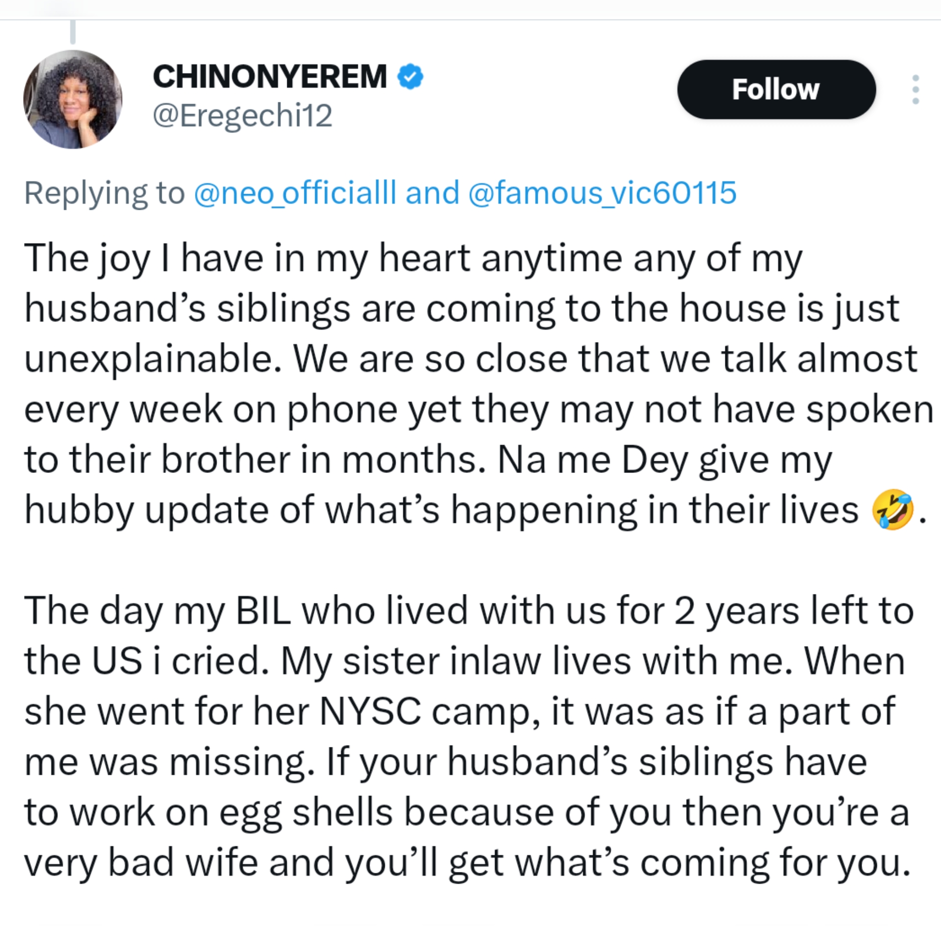 X user sparks debate on whether you should inform your brothers wife before visiting his home