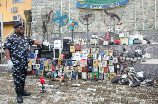 Police smash tricycle robbery gang, recover 72 stolen phones and other items in Akwa Ibom