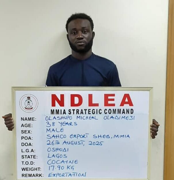 NDLEA: Drug lord serving five-year jail term in Ikoyi prison attempts to export cocaine to UK