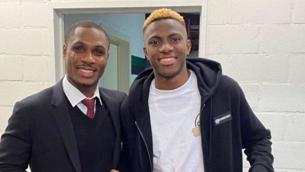 Odion Ighalo with Victor Osimhen