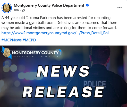 44-year-old man arrested for disguising as woman to record women inside gym bathrooms