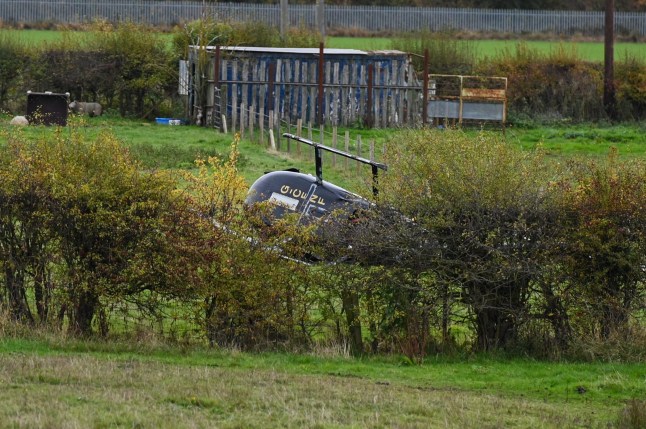 Helicopter crashes into field just minutes after taking off