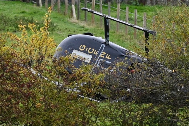 Helicopter crashes into field just minutes after taking off