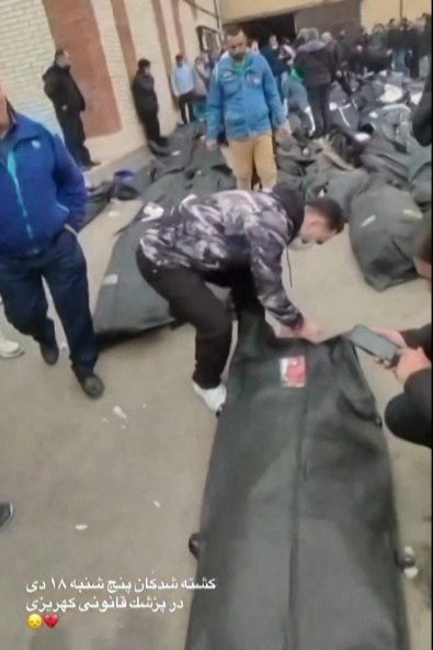 Bodies pile up in the streets of Iran after regime launched�bloody crackdown in response to protests which they said are ?under control?