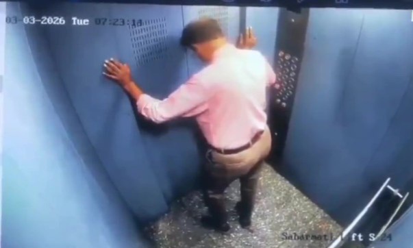Man narrowly escapes being crushed by elevator