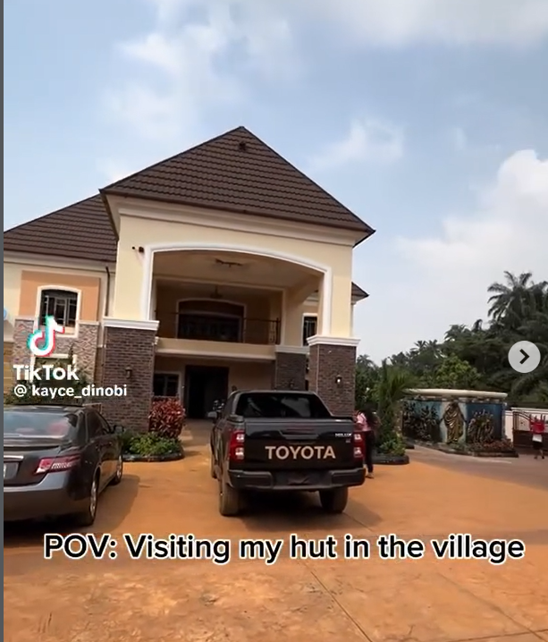 Igbos trend over videos unveiling their mansions in the village for Christmas (videos)