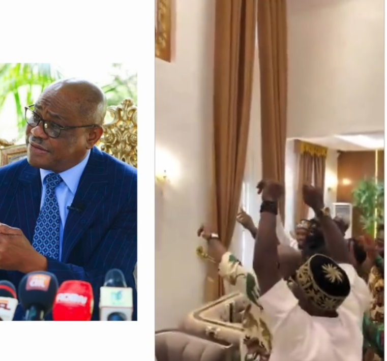 Nyesom Wikeâs loyalists rival religious worshippers after being spotted offering 'praise and worship' to the FCT Ministerâs portrait