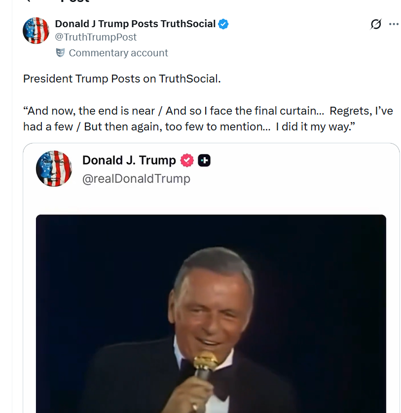 Singer Nancy Sinatra calls out Donald Trump for posting her father Frank Sinatra?s performance