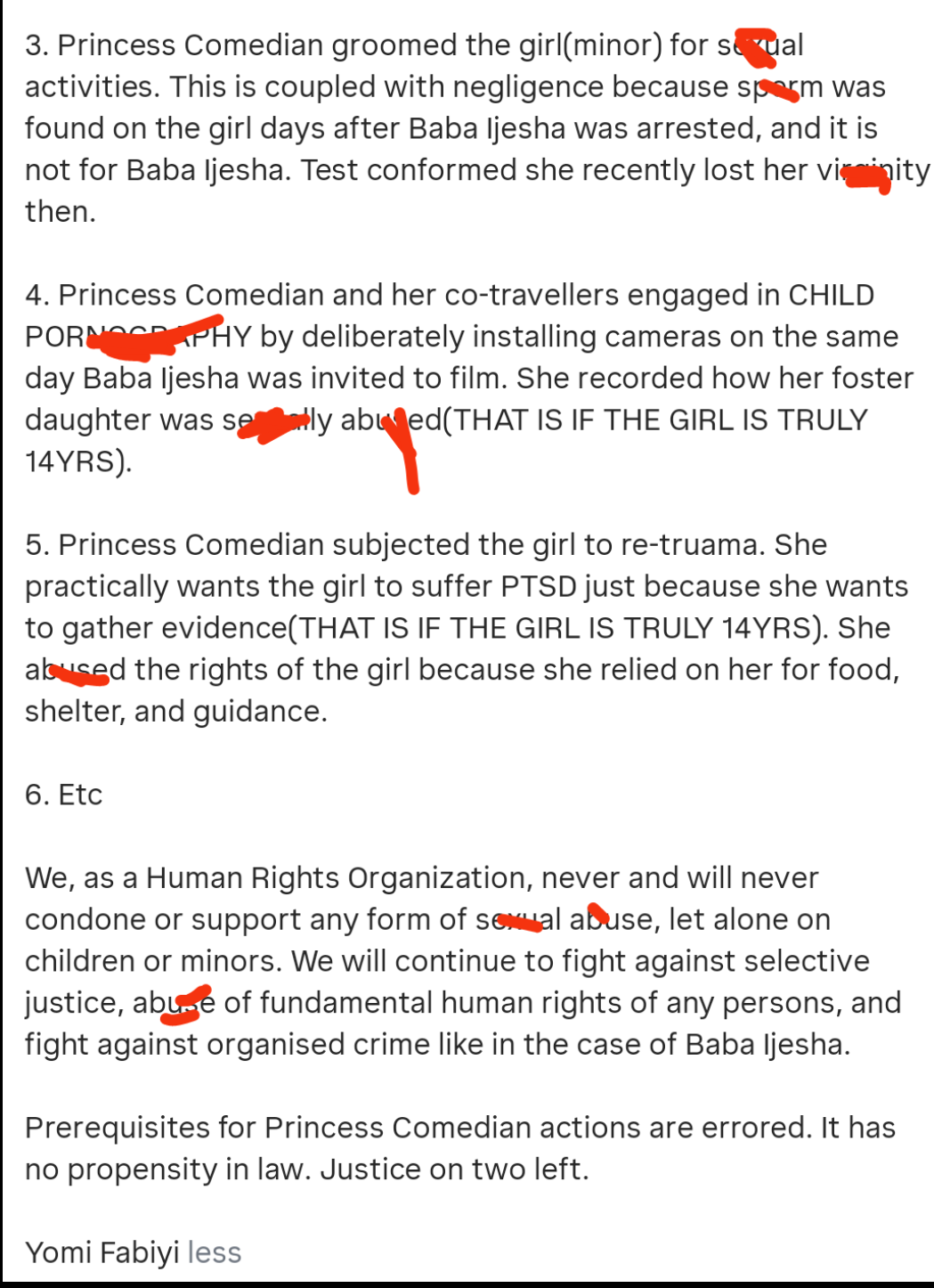 Actor Yomi Fabiyi speaks after Baba Ijesha?s release; makes fresh claims about the case