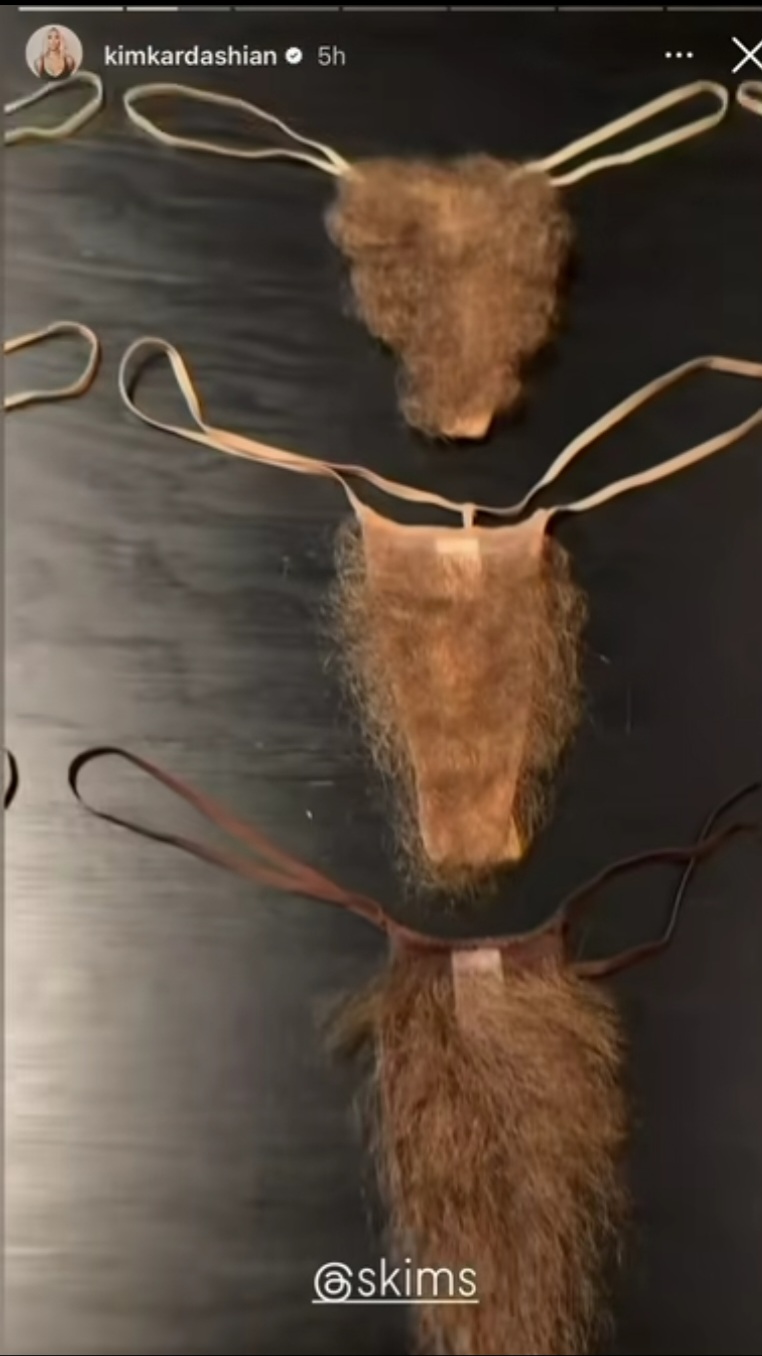 Kim Kardashian launches underwear with faux hair (photos)