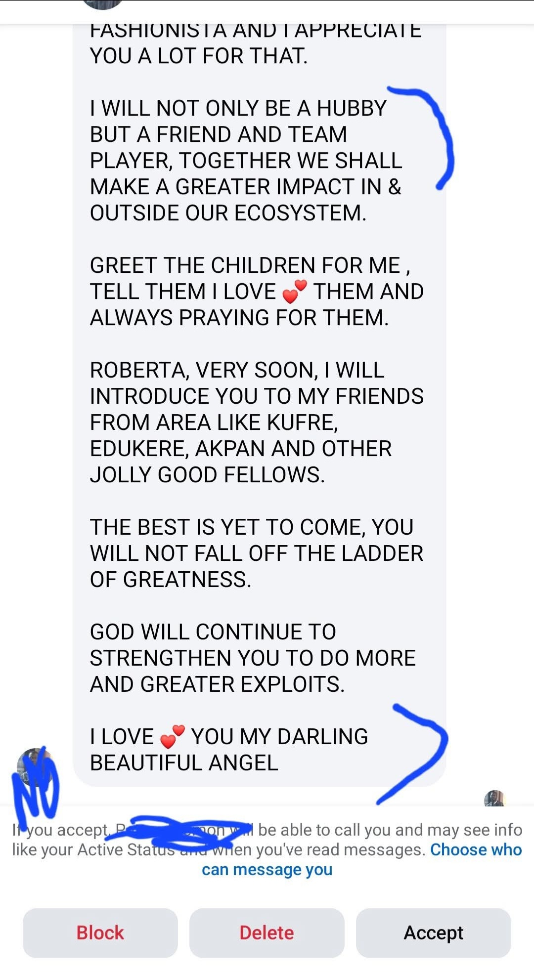 "Nobody digs gold more than a Nigerian man" businesswoman says as she shares message she received from a younger Nigerian man professing love