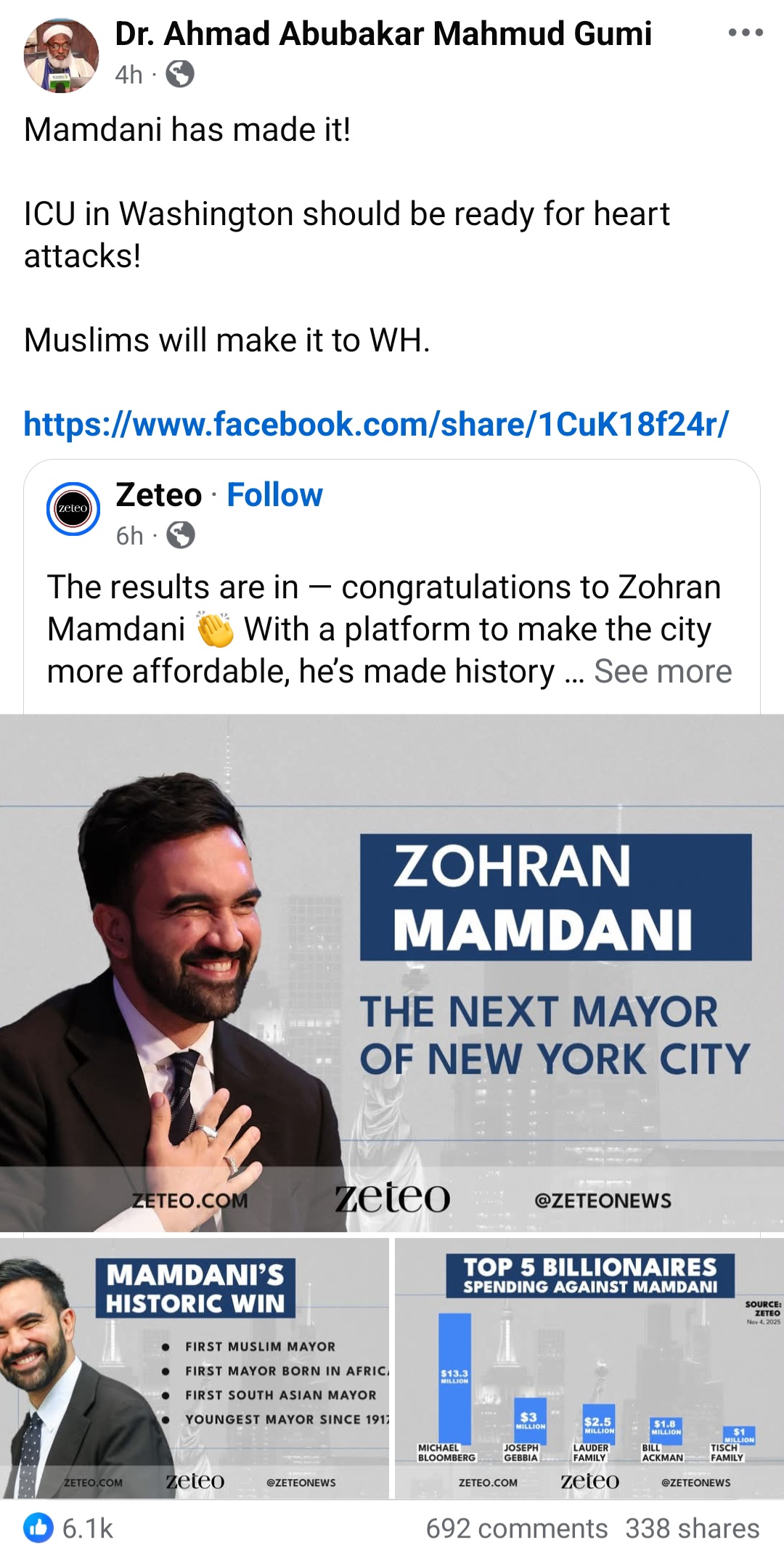 Sheikh Gumi predicts Muslim US President