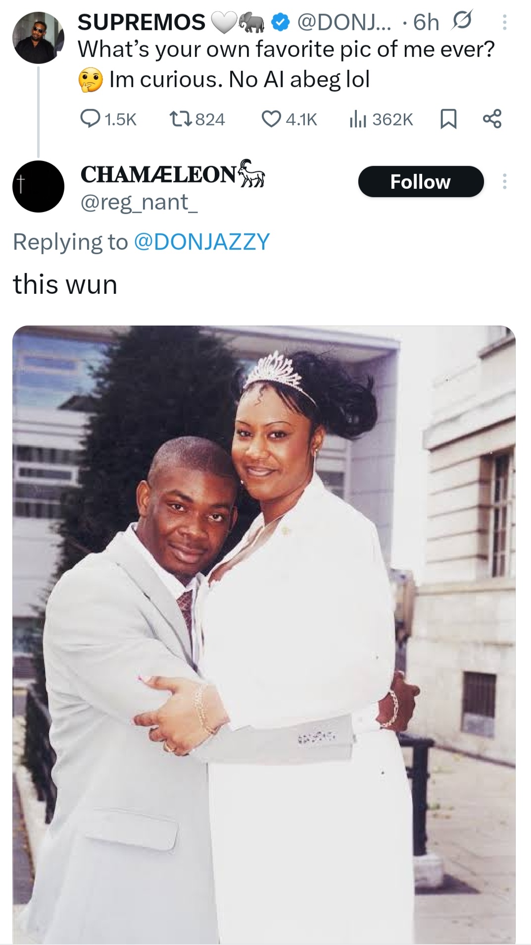 Don Jazzy responds to fans urging him to get back with his ex-wife