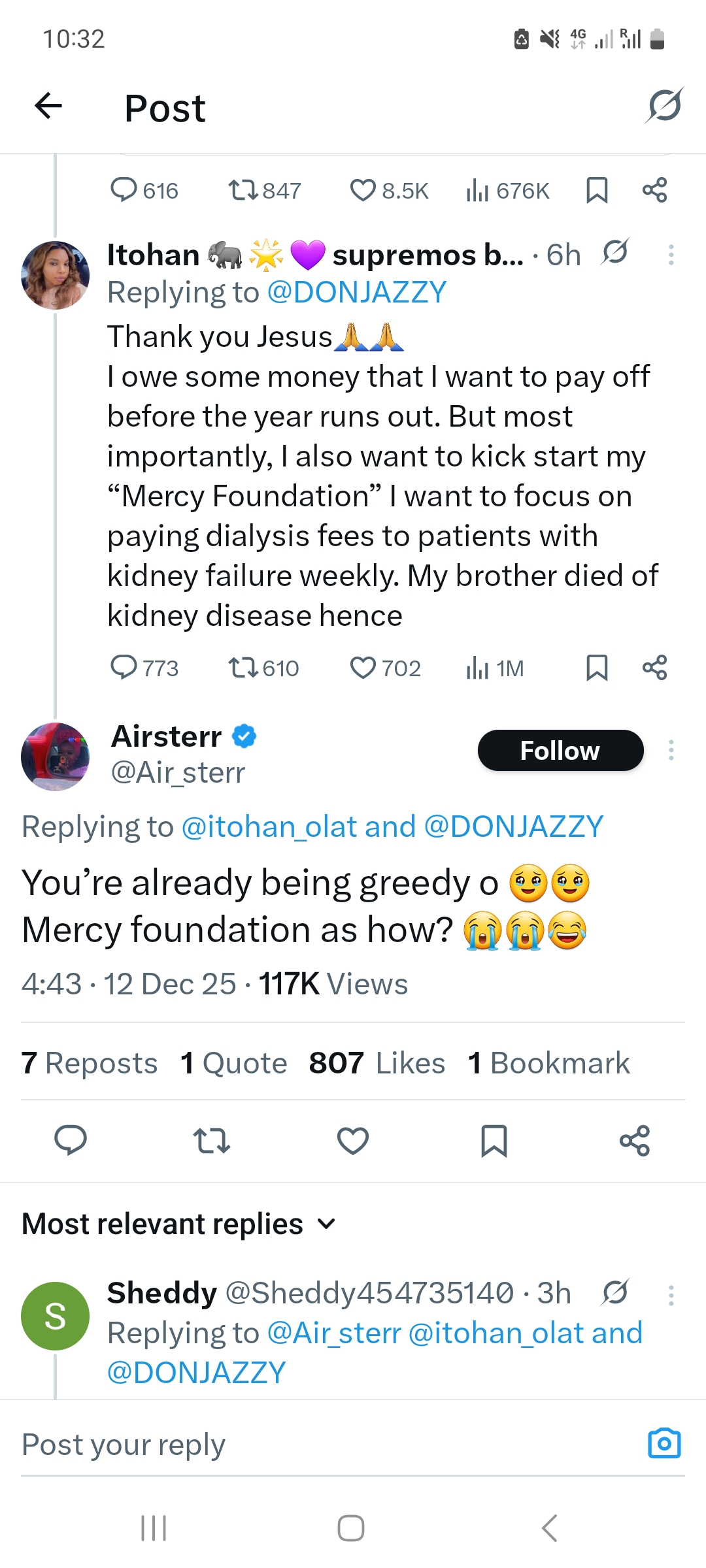 Don Jazzy responds to beggar who made 