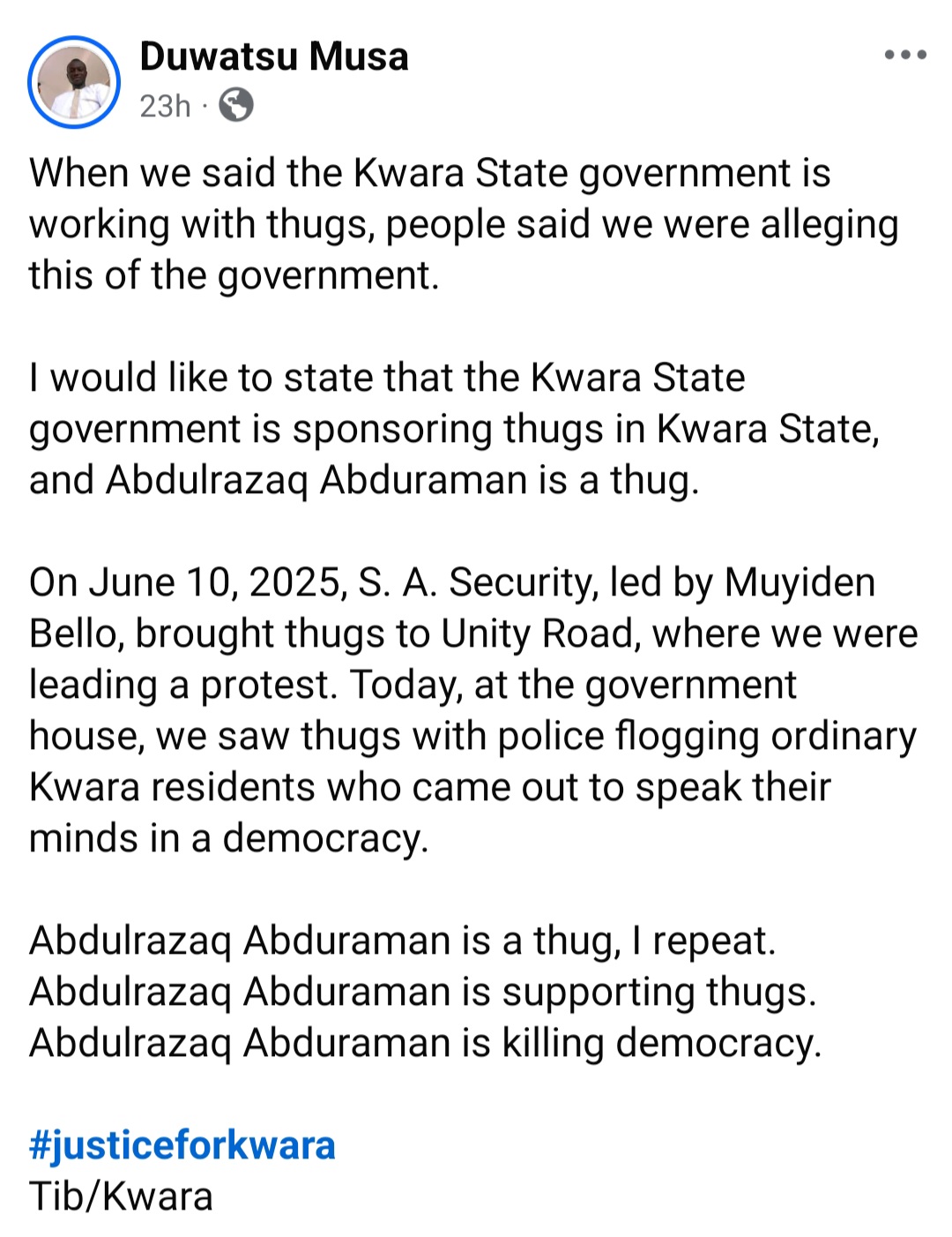 Thugs attack women protesting kidnappings at Kwara Government House (video)