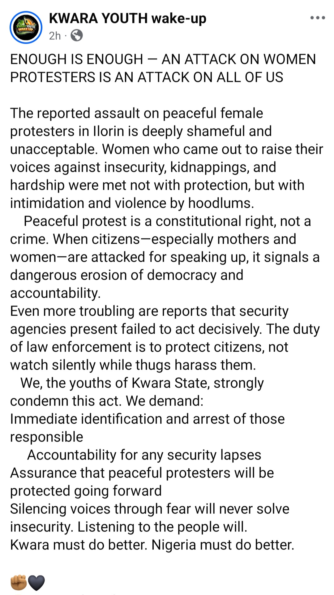 Thugs attack women protesting kidnappings at Kwara Government House (video)