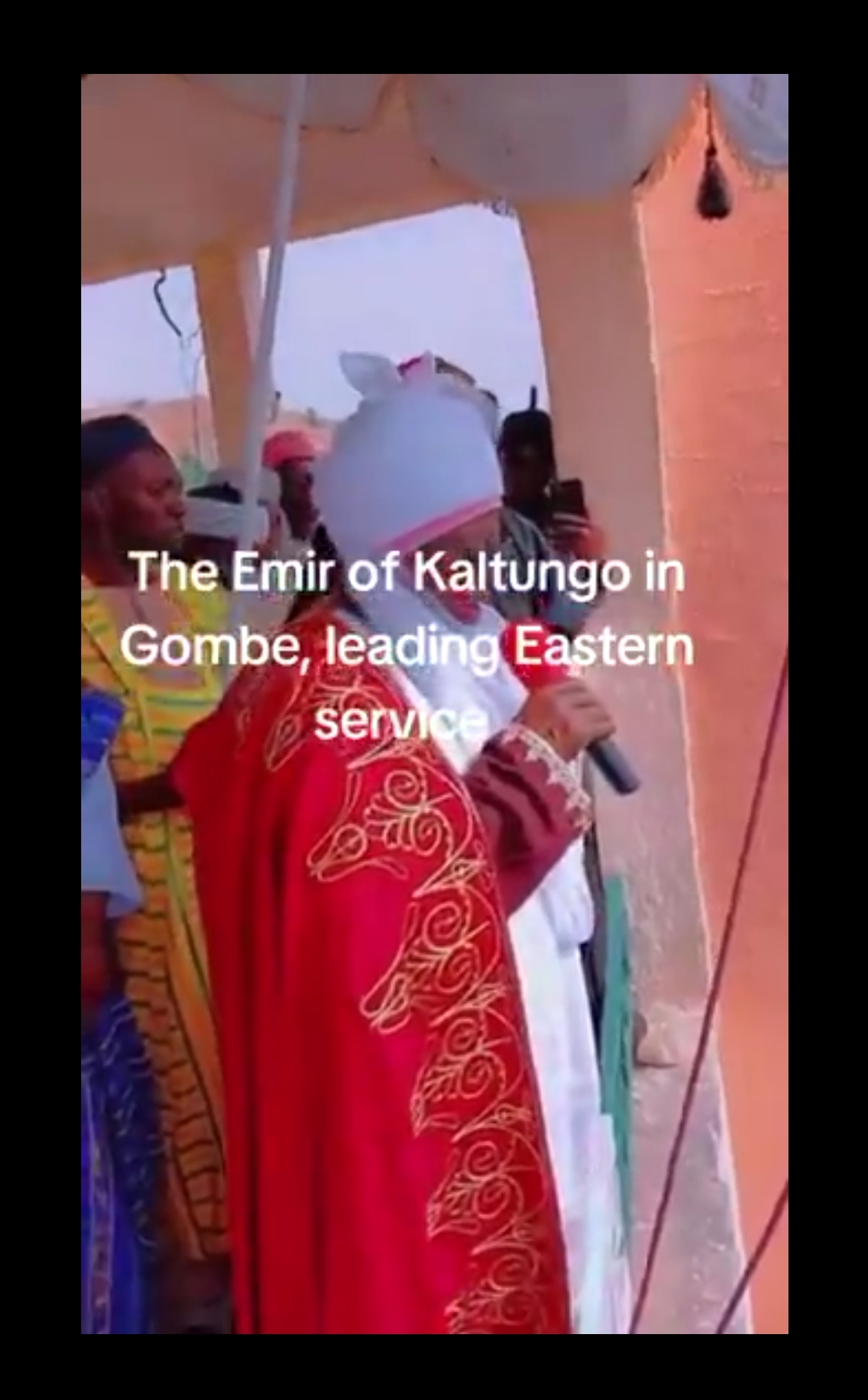 Emir of Kaltungo in Gombe sparks reactions after leading Christian hymn